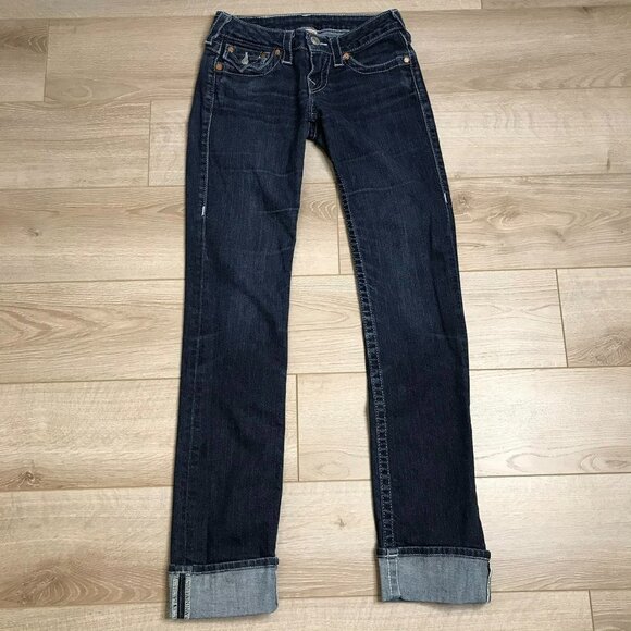 True Religion Denim - True Religion Jeans Straight Leg with Cuffed Hem